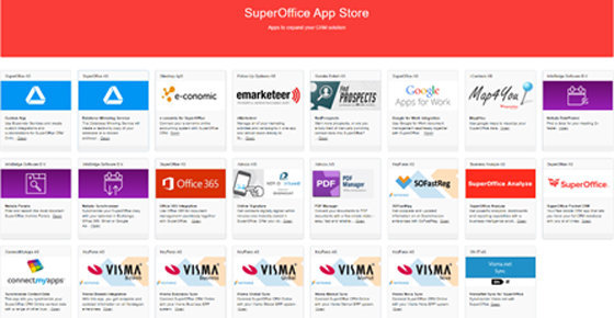 SuperOffice cloud CRM App store